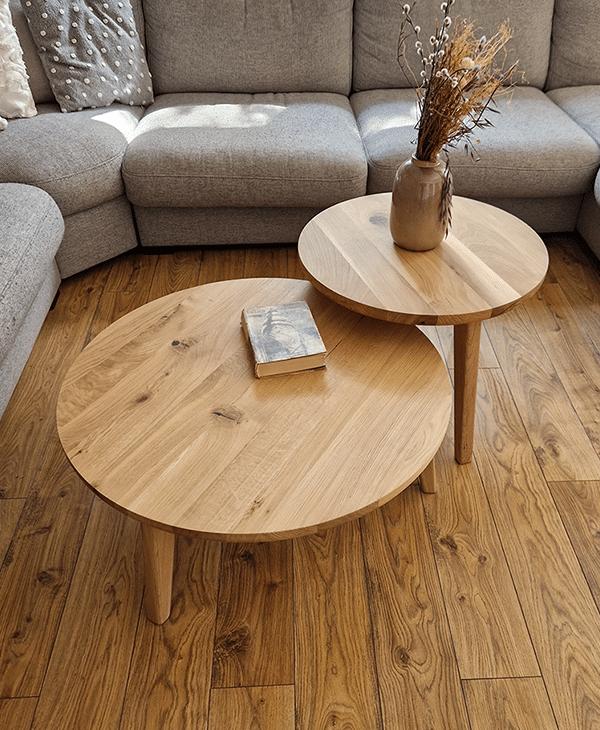 Dębowe stoliki kawowe